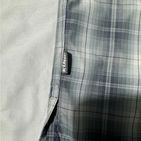 Kühl Mountain Grown Snap Up Long Sleeve Vented Grey Plaid Size Medium - Picture 3 of 13